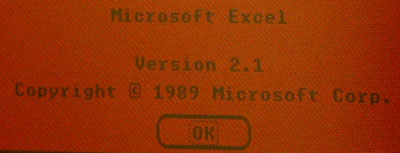 Excel aus dem Jahre 1989